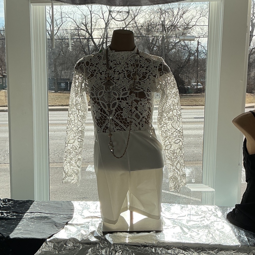 Stylish White Lace Blouse